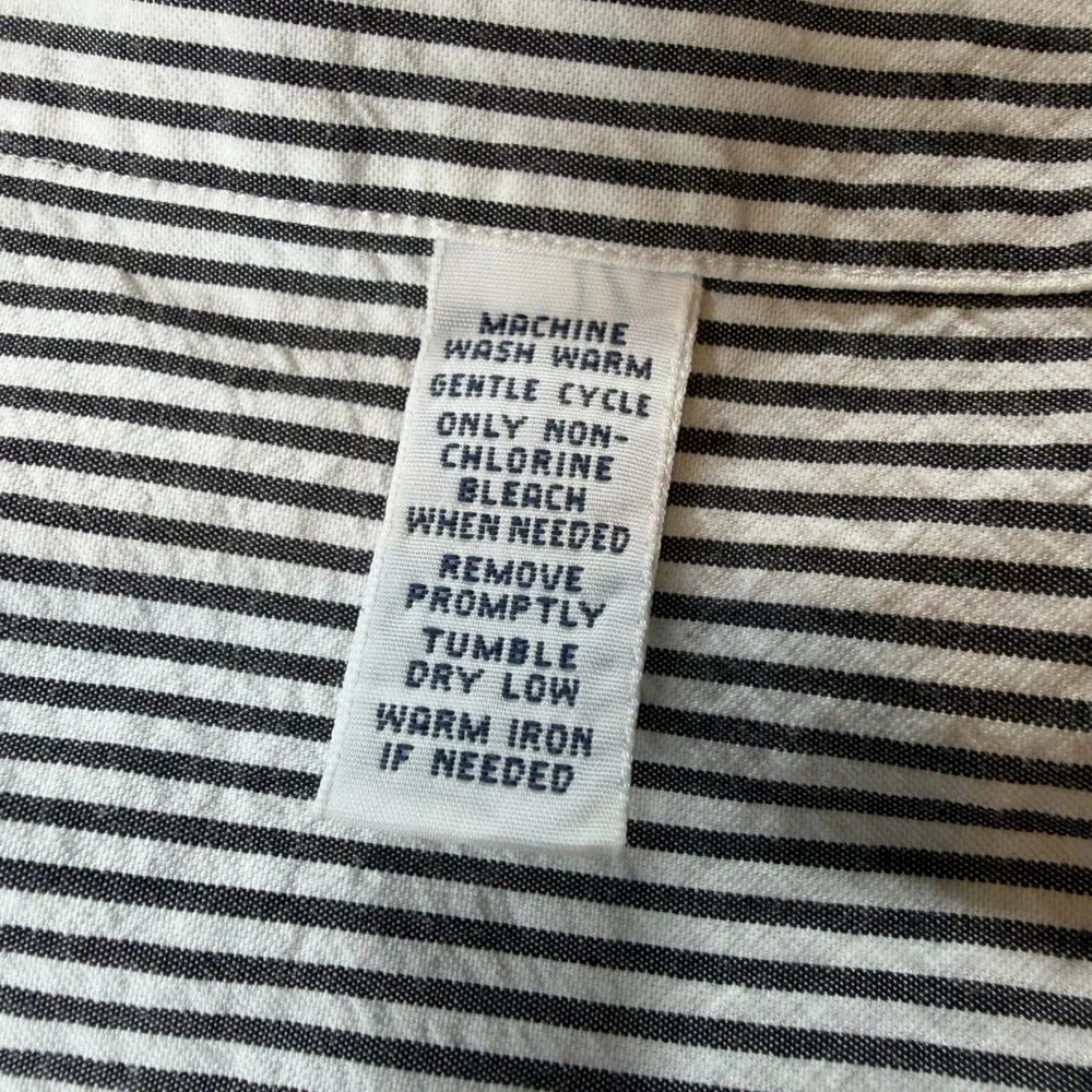 Polo Ralph Lauren Seersucker Stripe Shirt Mens 2XLT Tall Blue White Classic Fit